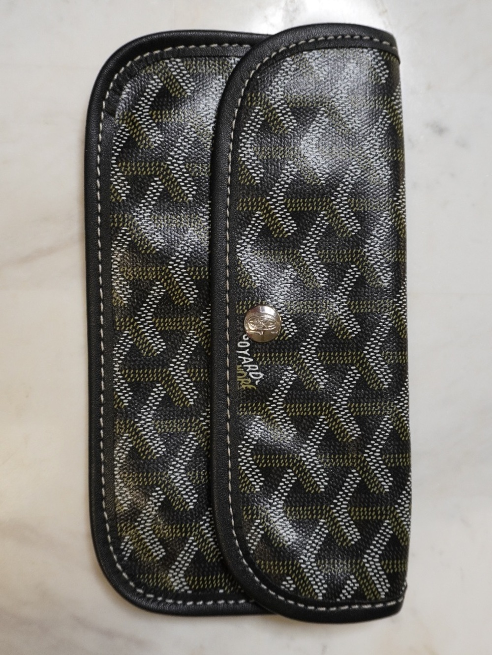 Like NEW Goyardine coated canvas pouch